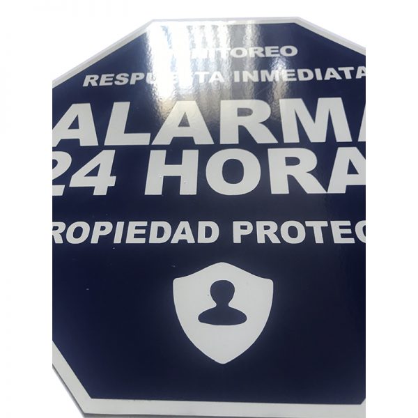 Placa Letrero Cartel Disuasivo Alarma Perimetral Seguridad