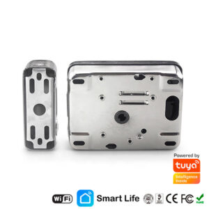 Cerradura chapa para puerta wifi con lector de huella