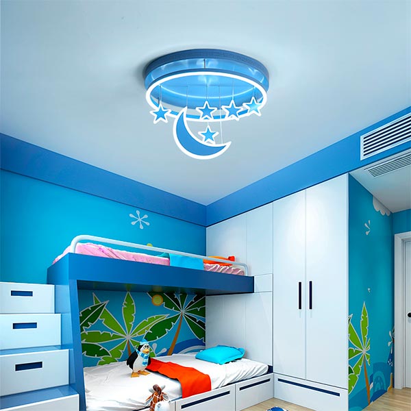 Lámpara LED dormitorio niños luna/estrellas lámpara de techo iluminación
